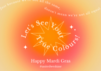 Mardi Rainbow  Postcard Design