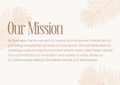 Minimalist Brand Mission Postcard Image Preview