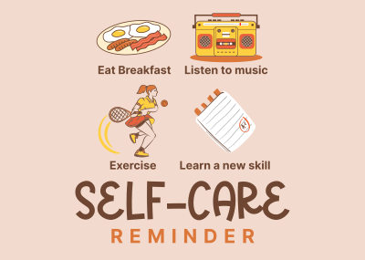 Self-Care Tips Postcard Image Preview