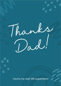 Thanks Dad Script Flyer Image Preview