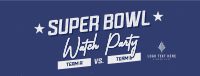 Watch Live Super Bowl Facebook Cover Design