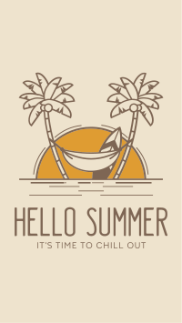 Hot Summer Greeting Facebook Story Design