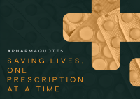 Prescriptions Save Lives Postcard Design