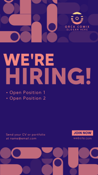 Hiring Cubes and Squares Instagram Story Design