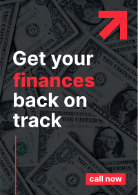 Modern Finance Back On Track Flyer Design