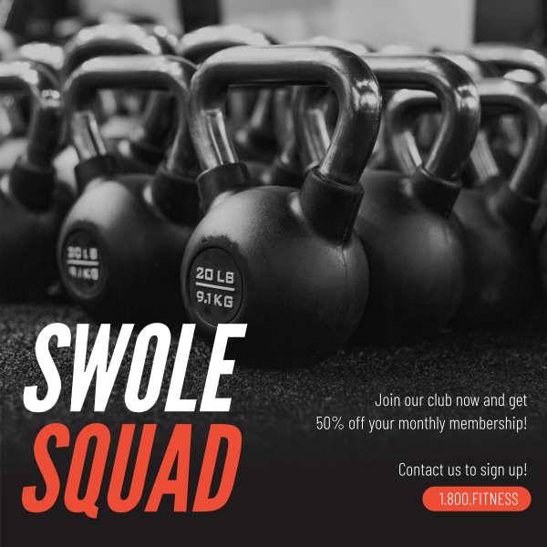 Swole Squad Instagram Post Design Image Preview