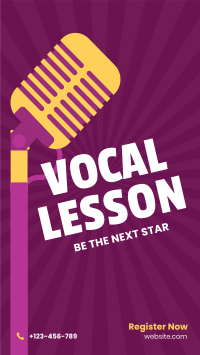 Vocal Coaching Lesson Facebook Story Design