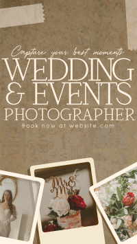 Rustic Wedding Photographer YouTube Short Design