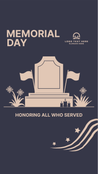 Memorial Day Tombstone Facebook Story Design