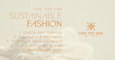 Chic Sustainable Fashion Tips Facebook ad Image Preview