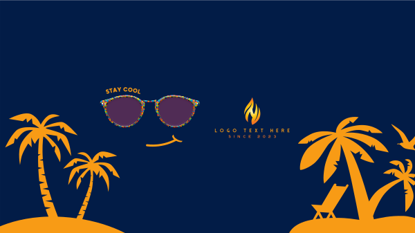 Stay Cool Glasses YouTube Banner Design Image Preview