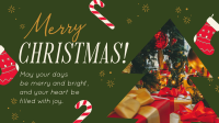 Merry and Bright Christmas Facebook event cover Image Preview