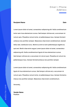 Abstract Curves Letterhead Image Preview