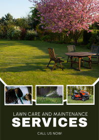 Lawn Care Services Collage Flyer Design