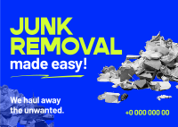 Professional Junk Removal Postcard Image Preview