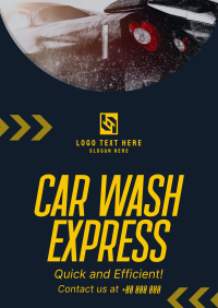 Car Wash Express Poster Design