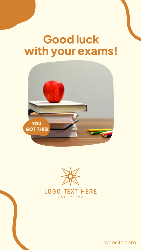 Good Luck With Your Exam Facebook Story Design Image Preview