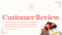 Birthday Cake Review Facebook Event Cover Design