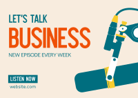 Business Talk Podcast Postcard Image Preview