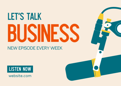 Business Talk Podcast Postcard Image Preview