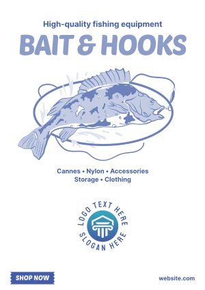 Bait & Hooks Fishing Poster Image Preview