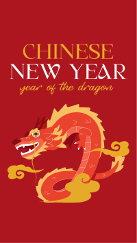 New Year Dragon Instagram Story Design