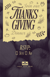 Elegant Thanksgiving Day Invitation Preview