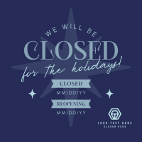 Holiday Closing Badge Instagram Post Design