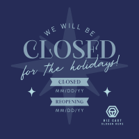 Holiday Closing Badge Instagram post Image Preview