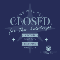 Holiday Closing Badge Instagram post Image Preview