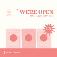 Laundry Store Hours Instagram post Image Preview