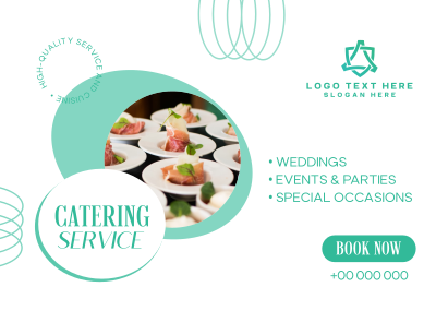Classy Catering Service Postcard Image Preview