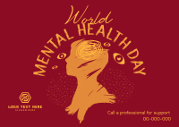 Support Mental Health Postcard Design