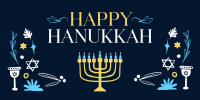 Peaceful Hanukkah Twitter Post Design