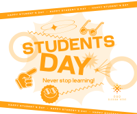 Students Day Greeting Facebook Post Design