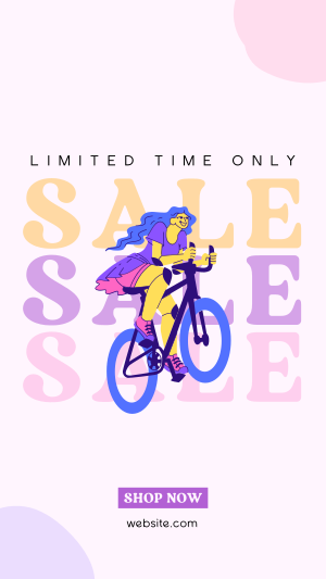 Pedal Your Way Sale Instagram story Image Preview