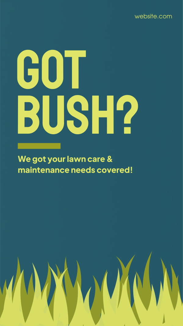 Bush Lawn Maintenance Instagram Story Design Image Preview