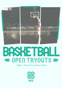 Basketball Ongoing Tryouts Poster Image Preview