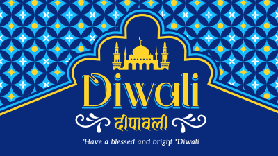 Blessed Bright Diwali Facebook event cover Image Preview