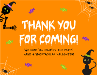 Cute Trick or Treat Thank You Card Design