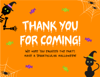 Cute Trick or Treat Thank You Card Image Preview