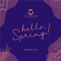 Hey Hello Spring Instagram Post Design