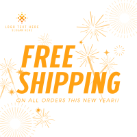 Free Shipping Sparkles Instagram Post Design