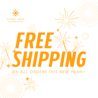 Free Shipping Sparkles Instagram post Image Preview