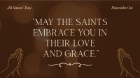 May Saints Hold You Facebook Event Cover Design