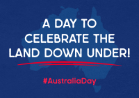 Australian Day Map Postcard Design