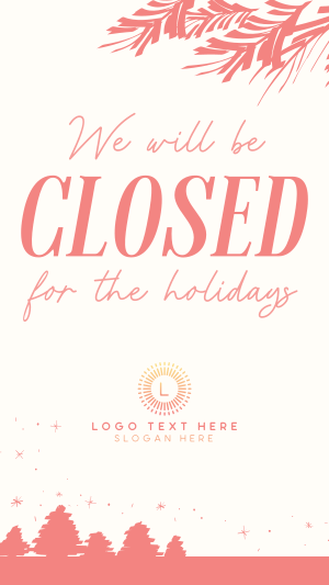 Closed for the Holidays Instagram story Image Preview