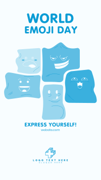 Irregular Shapes Emoji Facebook Story Design