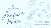 Seafood Minimalist Script Facebook event cover Image Preview