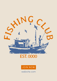 Fishing Club Poster Design